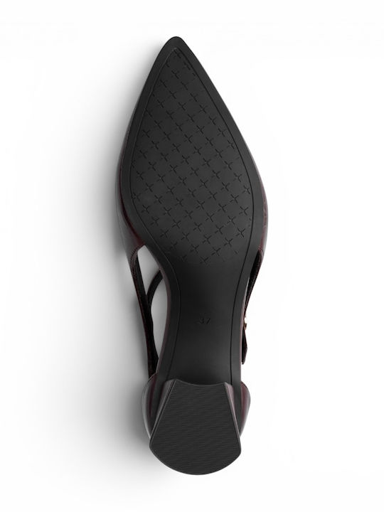 Leder Pumps Burgundisch
