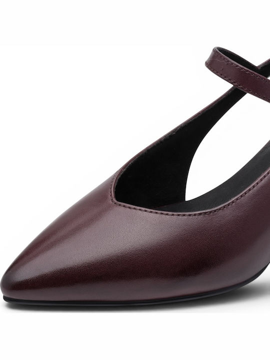 Leder Pumps Burgundisch