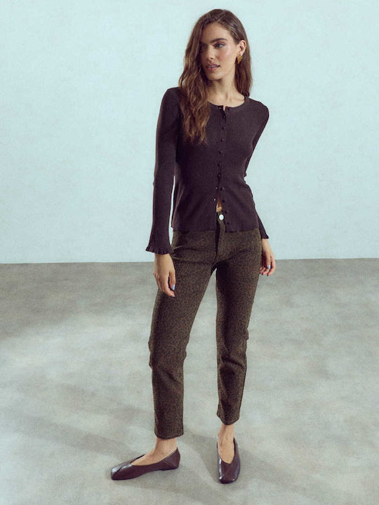 Celestino Damen Jeans Hosen Braun