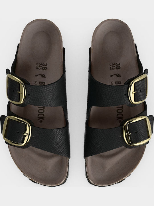 Black Leather Women's Sandals Narrow Fit