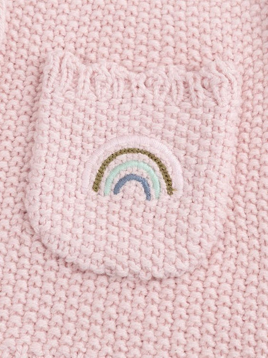 Cardigan Pentru Copii Tricotat Roz