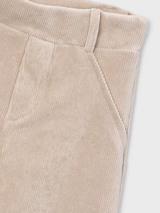 Kinderhose aus Kordelstoff Beige