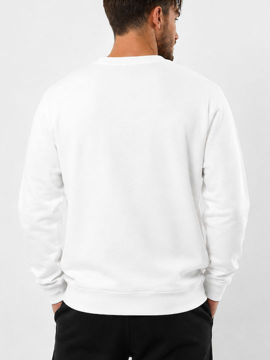 Cotton Point Men's Promotional Long Sleeve Sweatshirt White