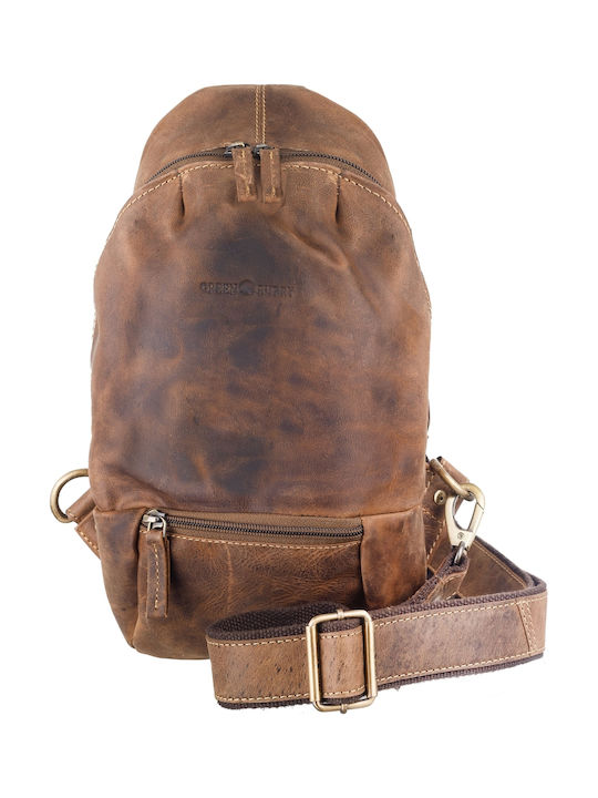 Geantă bărbătească de umăr / crossbody din piele Bej