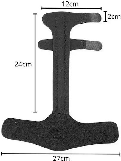 Verk Group Verstellbarer Fingerorthese 24cm in Schwarz
