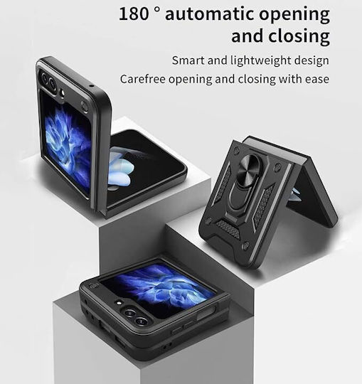Orso Combo Ringstand Back Cover Μαύρο (Galaxy Z Flip)