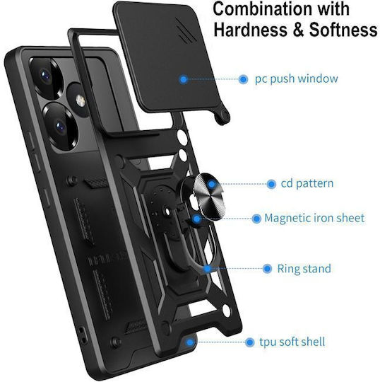 Orso Combo Kickstand Slide Back Cover Πράσινο (Poco M7 Pro)
