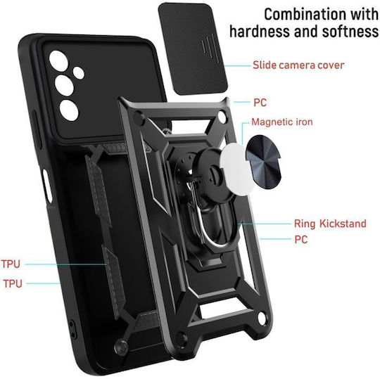Orso Combo Kickstand Slide Back Cover Μαύρο (Galaxy M34)