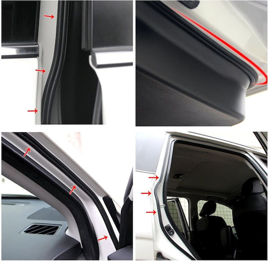 Universal Car Weatherstrip Roll Profile B Self-adhesive Length 4.3m