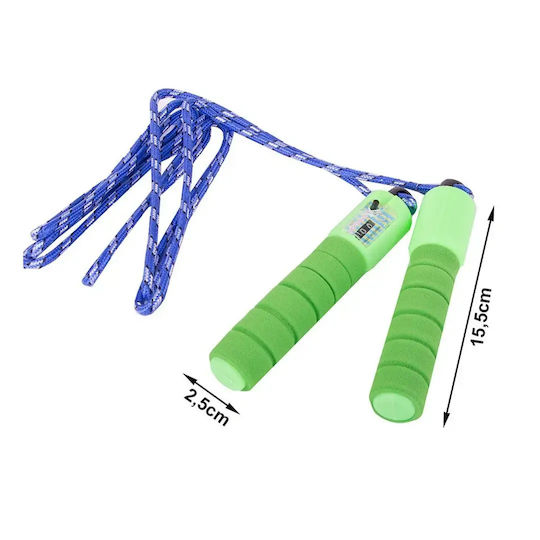 Fitness & Crossfit Jump Rope with Meter Adjustable Length Green