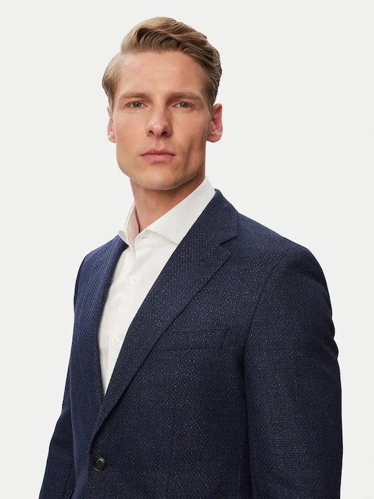 Hutson Herrenanzugsjacke mit Schlank Passform Blau