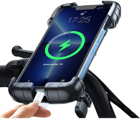 Anti Vibration 360° 4 Point Lock Bicycle & Motorcycle Mobile Phone Holder