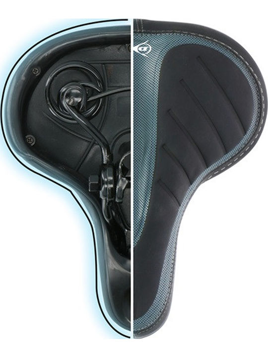 Dunlop Bicycle Saddle Black with Gel 250 x 210 mm