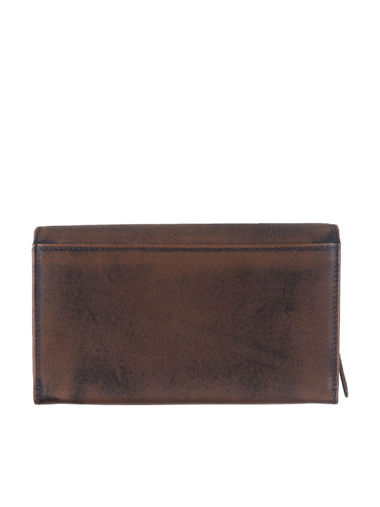 Large Leather Women's Wallet Brown