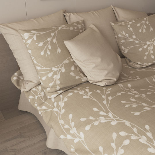 Charalambidis Textiles Salonica Σεντόνι Μονό με Λάστιχο 100x200+30εκ. Μπεζ