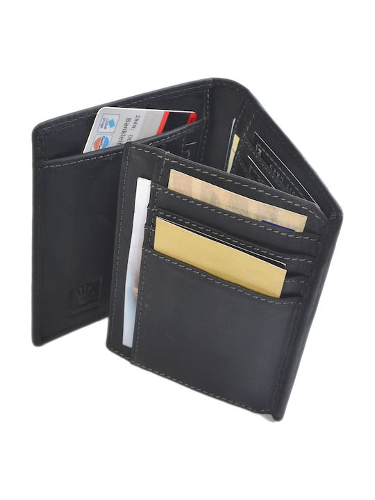 Portofel bărbătesc din piele cu RFID Negru