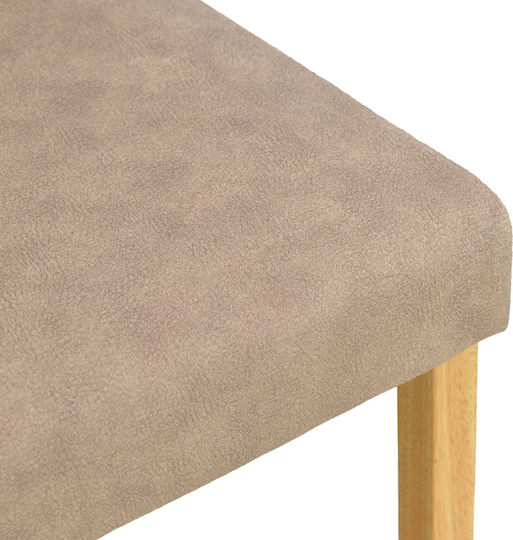 Zeben Dining Chairs with Fabric Upholstery Beige 2 pcs 43.5x55.5x93.5cm