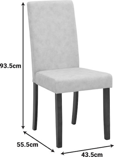 Zeben Dining Chairs with Artificial Leather Upholstery Ecru 2 pcs 43.5x55.5x93.5cm