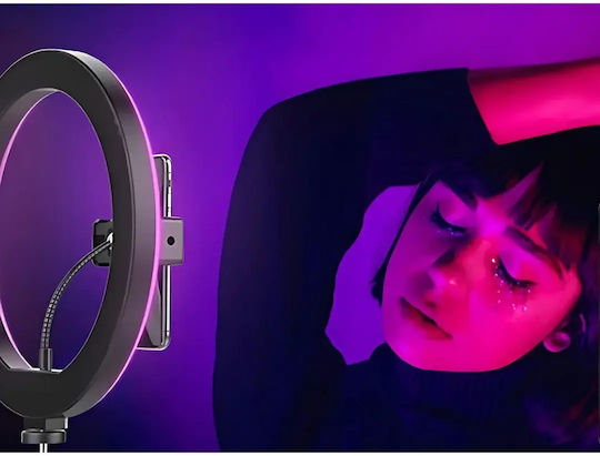 Ringlicht Stativ RGB LED 30cm Handyhalterung USB