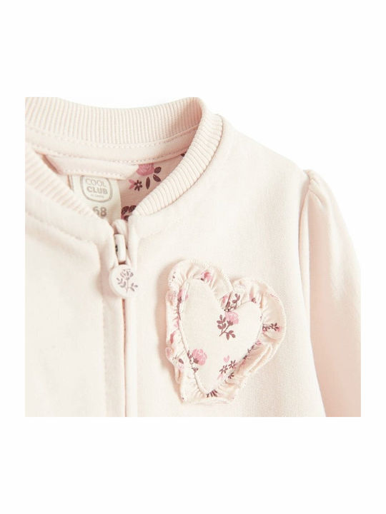 Kinder-Sweatshirt Strickjacke Beige