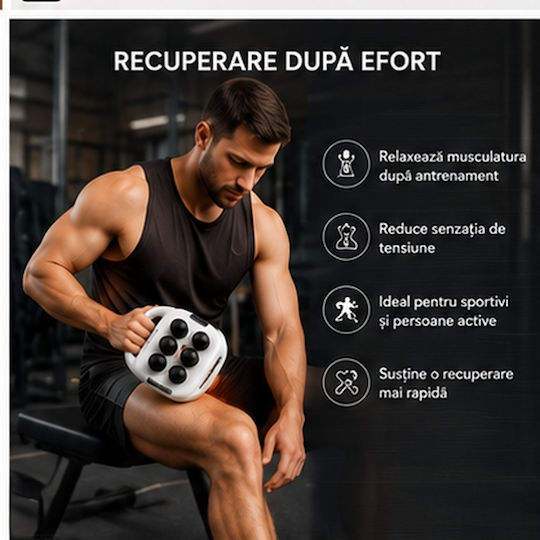 Aparat de Masaj pentru Gât, Cap, Spate, Picioare, Corp și Mâini cu Funcție de Încălzire Albă