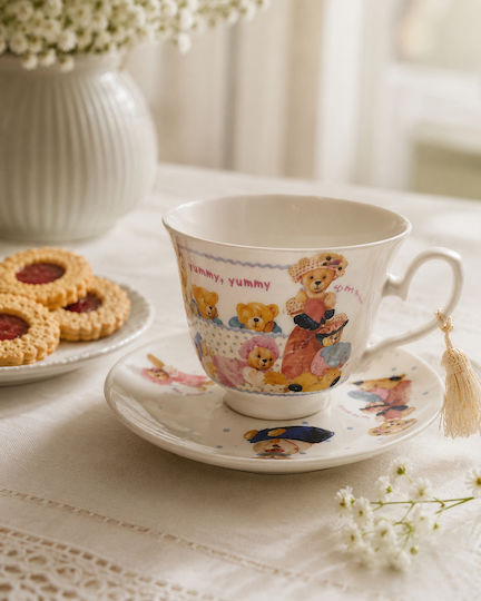 Kaffeetasse aus Porzellan Weiß 120ml
