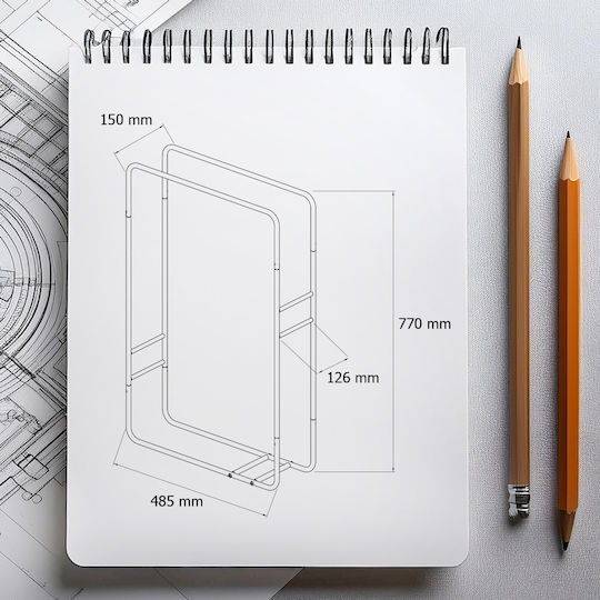 MRShome ​48.5x15.5cm Inox Μαύρος