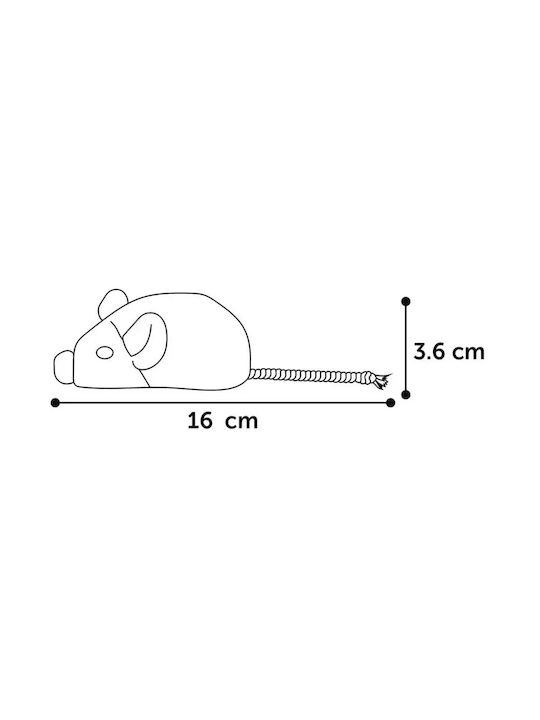 Cat Toy Flamingo Natural Mouse Grey with Catnip