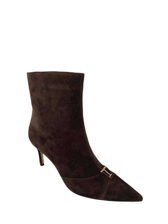 Leather Women's Ankle Boots Brown