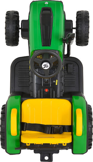Kids Electric Tractor with Trailer 12 Volt Green for 3+ Years