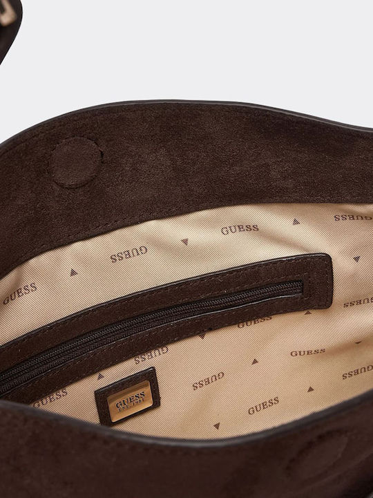 Damen Schultertasche Wildleder Braune