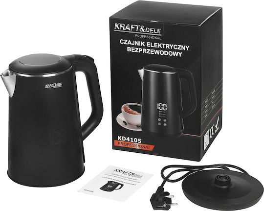 Kraft & Dele Βραστήρας 1.6lt 1500W Γκρι