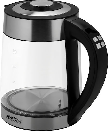 Kraft & Dele Fierbător 2 l 2500W Argintiu