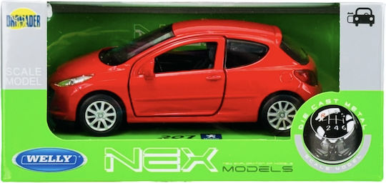 Welly Peugeot 207 Roșu Scara 1:34 42370