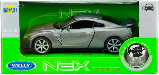 Welly Nissan Gt-r Ασημι 1:34 43632