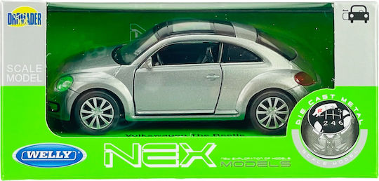 Welly Vw Volkswagen Beetle Ασημι 1:34 43650