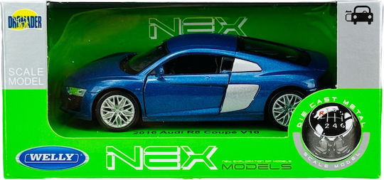Welly 2016 Audi R8 V10 Син 1:34 43712