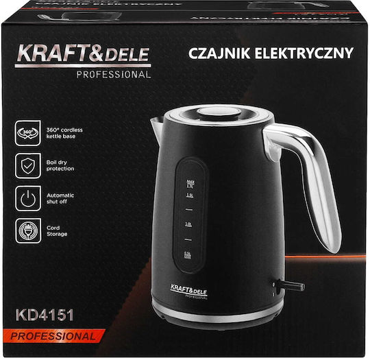 Kraft & Dele Fierbător De Apă 1.7lt 2200W Negru