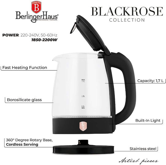 Berlinger Haus Fierbător 1.7lt 2200W Negru