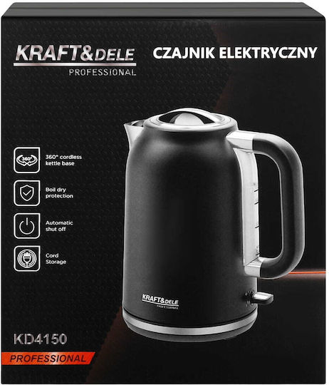 Kraft & Dele Wasserkocher 1.7l 2200W Schwarzer