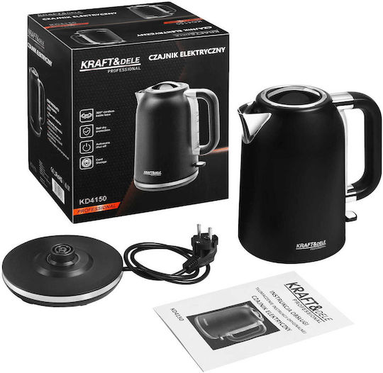Kraft & Dele Wasserkocher 1.7l 2200W Schwarzer