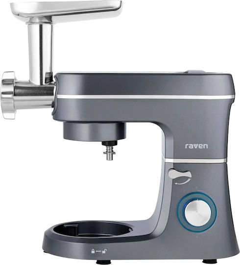 Raven Mixer Planetar 1400W cu Bol Inoxidabil 7lt Gri