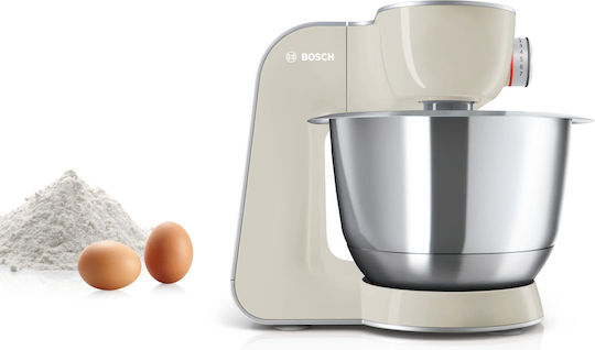 Bosch Κουζινομηχανή 1000W με Ανοξείδωτο Κάδο 3.9lt Λευκή