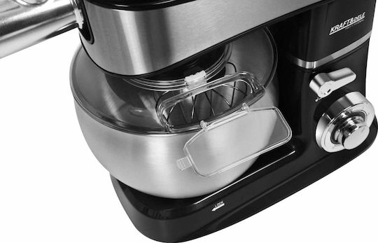 Kraft & Dele Mixer Planetar 2200W cu Bol din Inox 6lt Negru