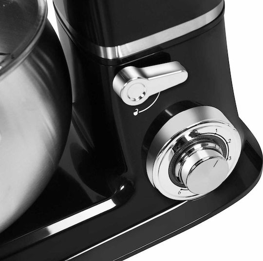 Kraft & Dele Mixer Planetar 2200W cu Bol din Inox 6lt Negru