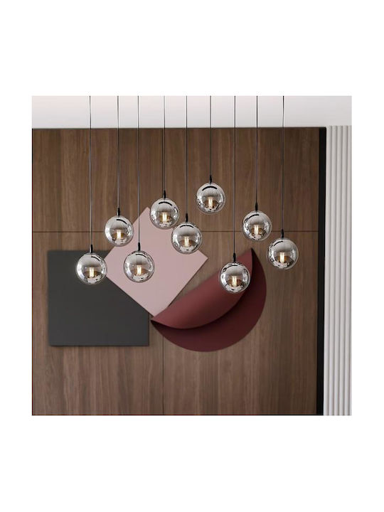 Silber Schwarze Deckenleuchte E27*7 Max 60w Globe Bulb 20cm