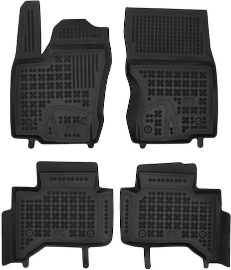 Rezaw Plast Set of Front and Rear Mats 4pcs Tray Type for Toyota Land Cruiser 2014 Black
