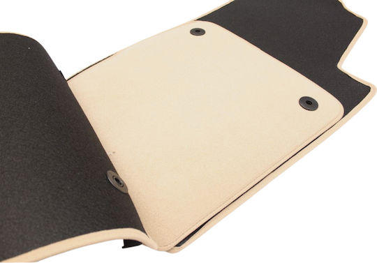 Petex Vordere und hintere Auto Fußmatten Set 4Stück aus Teppichboden für Audi A2 2000-2005 Beige