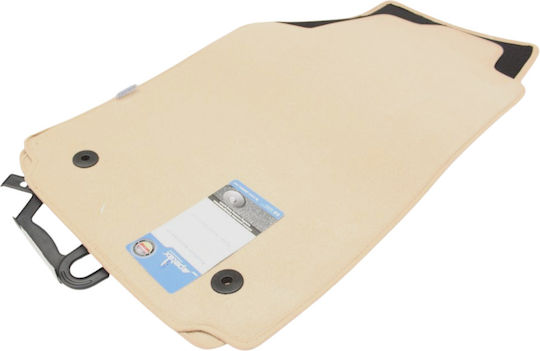 Petex Vordere und hintere Auto Fußmatten Set 4Stück aus Teppichboden für Audi A2 2000-2005 Beige