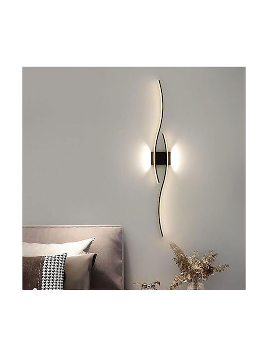 Lampă de perete LED neagră minimalistă modernă 60 cm 32W 3 tipuri de lumină